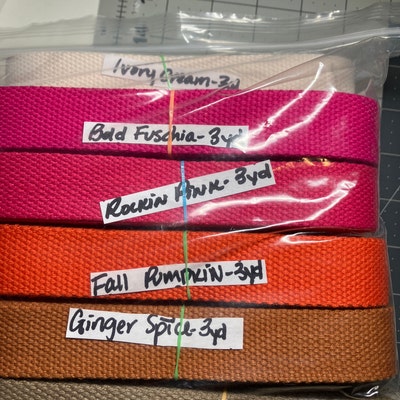 1 Inch Wide Cotton Webbing 25mm Colored Webbing by the Yard - Etsy
