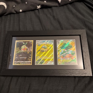 pokemon card frame 3 Triple Display Frame Serperior & Emboar & Samurott Evolutionary Path - Pokémon  Card Game | Authentic Japanese Pokémon TCG Frame