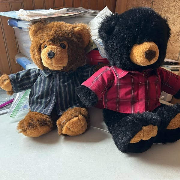 PYJAMAS / PAJAMAS Pjs PDF Pattern for Teddy Bear. Fits 15-18 Inch Bears ...