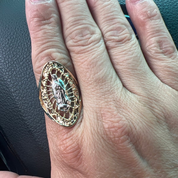 Anillos De La Virgen De Guadalupe De Oro