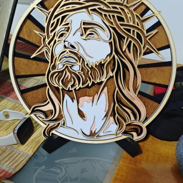 3D Layered Jesus SVG – Christian Laser Cut File for Wood Crafts - Free ...