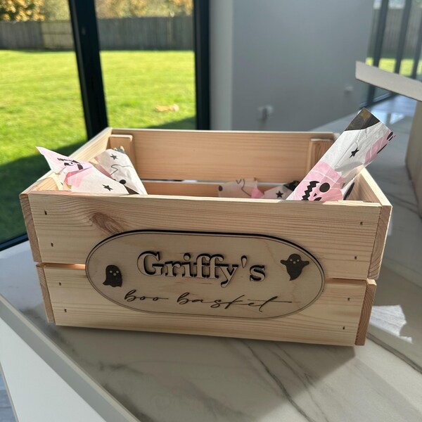 Personalised Halloween Basket Tag Halloween Decoration Personalised