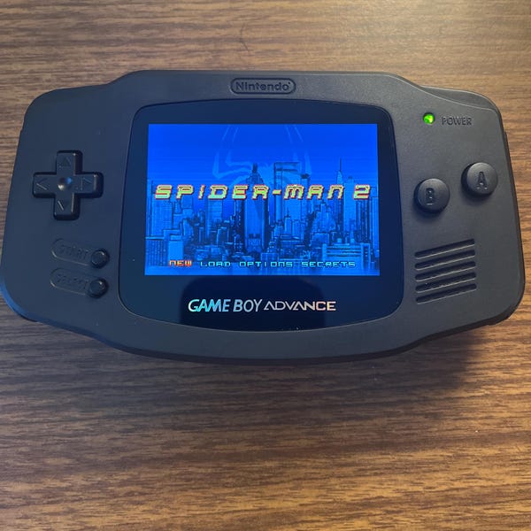 BLACK GBA Game Boy Advance Game Console With V2 IPS Backlight LCD MOD System - Foto 12