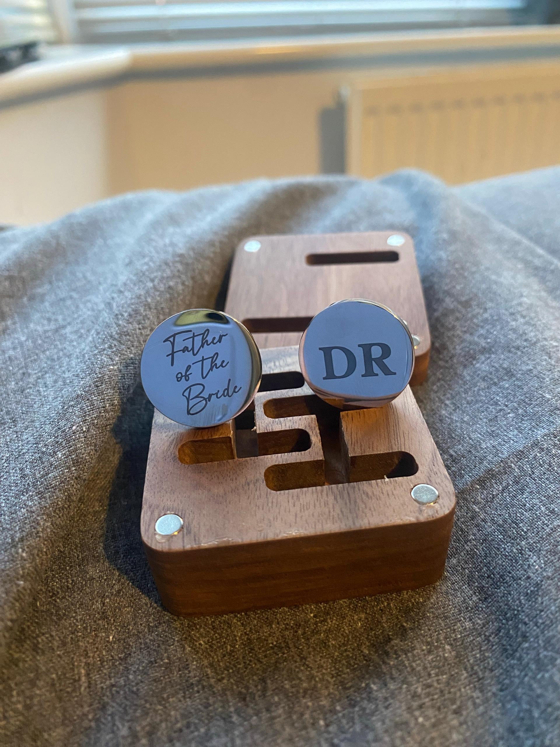 Father of the bride gift, Father&#39;s Day gift, personalized Wedding Day cufflinks, Custom Father of the Groom Gift, Gifts from Bride