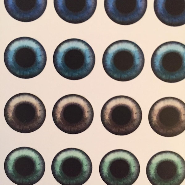 7 Printable REALISTIC Eyechips for Pullip and Neo Blythe Dolls PDF (A4 ...