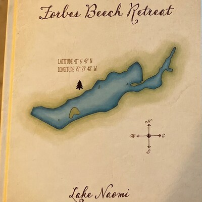 Personalized Family Vacation Guest Book - Custom Map Outline | Beach House, Lake House & Rental Property Memory Book