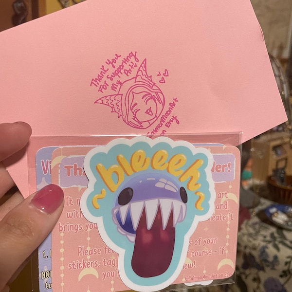 Bubble Bleh - Waterproof Vinyl Sticker - Original Art - Gloss Finish ...