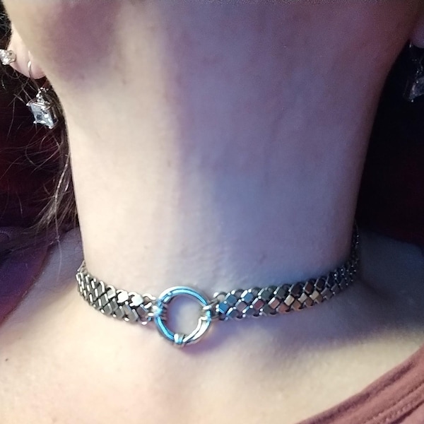 Wide Linked Chain Choker