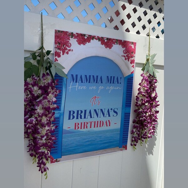 Mediterranean Style Welcome Sign, Editable Welcome Sign, Printable ...