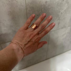 Customer photo from Stephanie, Textured Extra Wide Ring in in Semi-Polished Finish,
