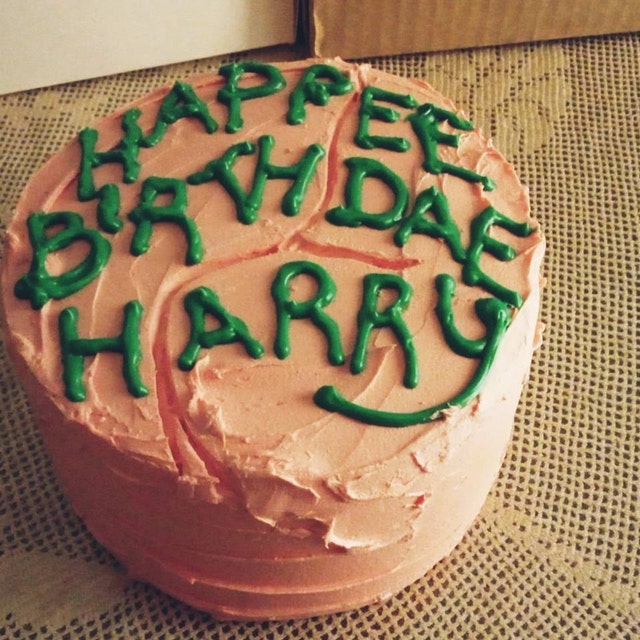 HAPPEE BIRTHDAE Harry Potter Hagrid Wizard Birthday Cake Prop Decor Fake  Food Fun Custom Handmade Party - Etsy