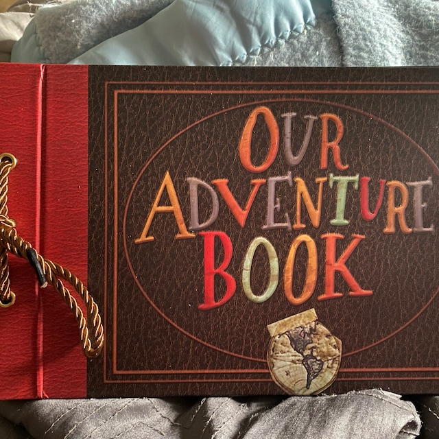 Our Adventure Book, Up Scrapbook Album with Movie Themed Postcards, Wedding  and Anniversary Photo Album, Memory Keepsake, 11.6 x 7.5 inch, 80 Pages