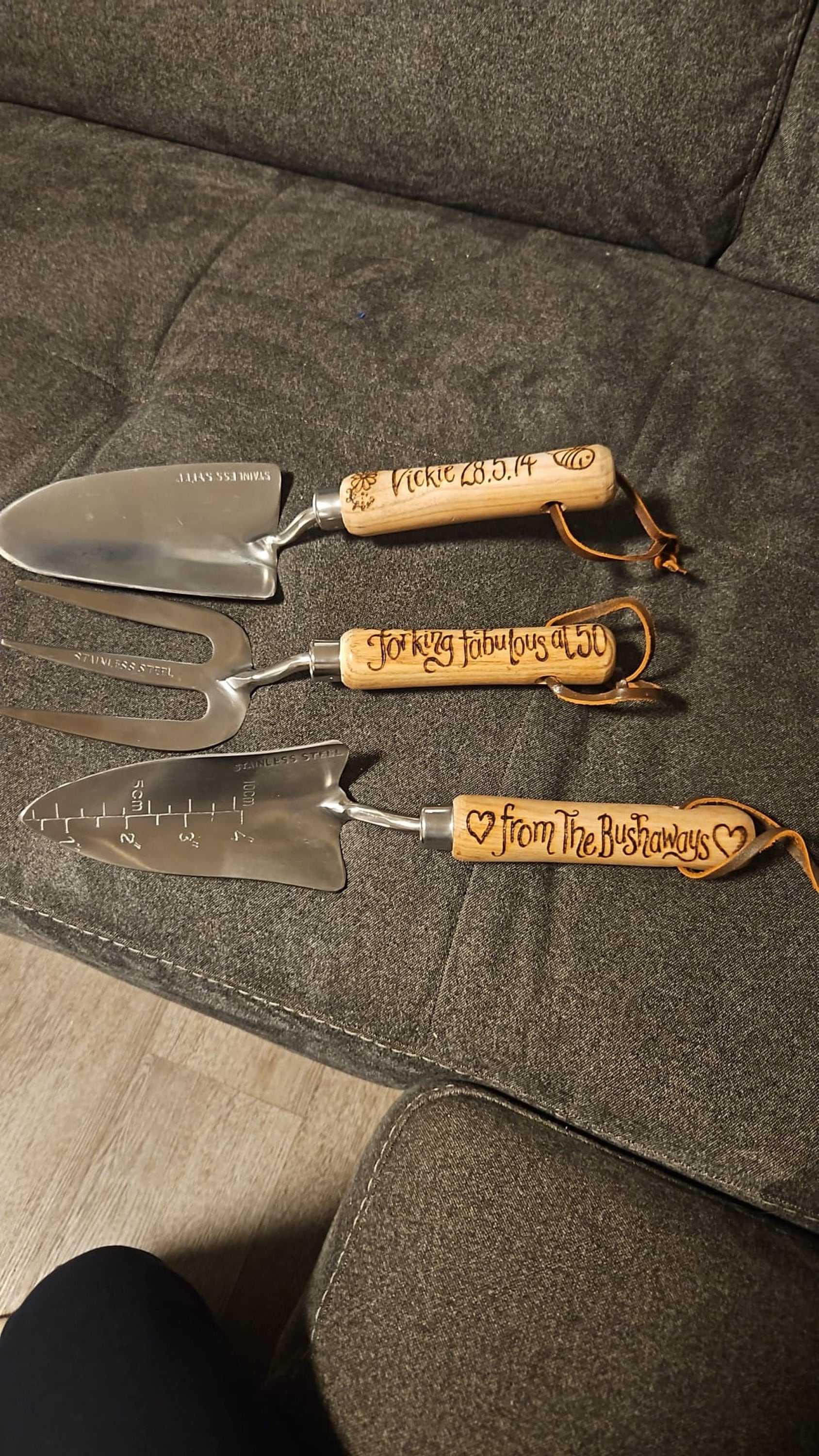 Garden Tools personalised for 30th 40th, 45th, 50th, 55, 60, 65, 70, 75, 80, 85 90 95 Gardening Present Birthday Gift for Gardener