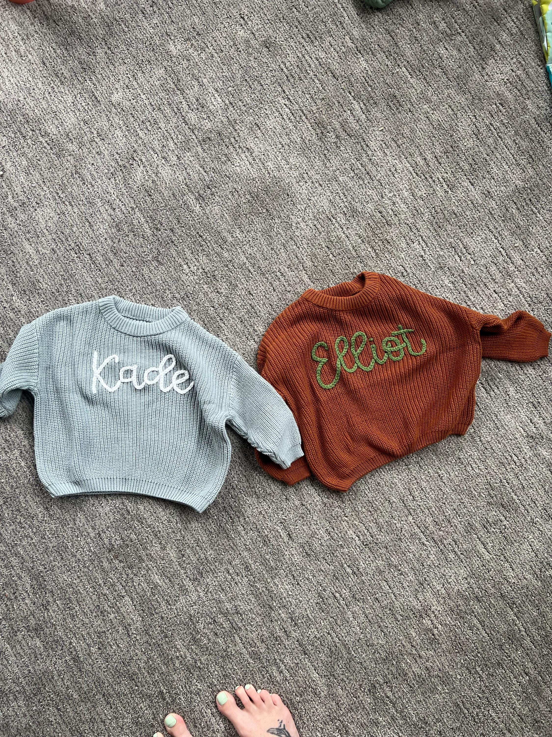 Cherished Custom Baby Sweaters: Personalize Their Name with Exquisite Embroidery