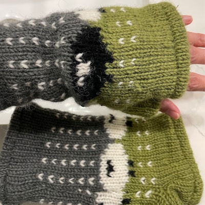 100% Wool Bobble Beanie Sheep Hat Hand Knitted Fair Trade Handmade ...