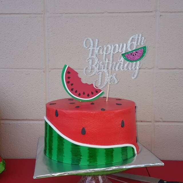 QAMEGX Watermelon Cake Toppers - 26-Piece Set With Animal Figurines For 1st, 2nd, 3rd Birthday & Baby Showers