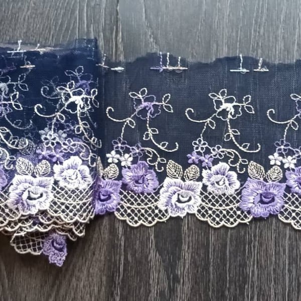 Navy Lace Trim Kate main image 1