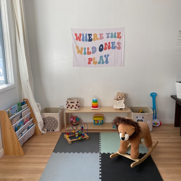 Play Room Sign Pcs Colorful Kids Wall Art Playroom Rules