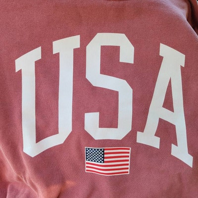 Comfort Colors USA Flag Sweatshirt, USA Flag Sweatshirt, United States ...