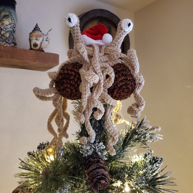 Flying Spaghetti Monster Christmas Lights Doctor Wizard's Giant