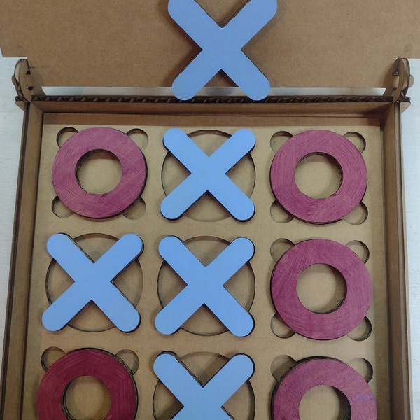 Laser Cut Tic Tac Toe Wooden Game Svg Files, Vector Files for Wood ...