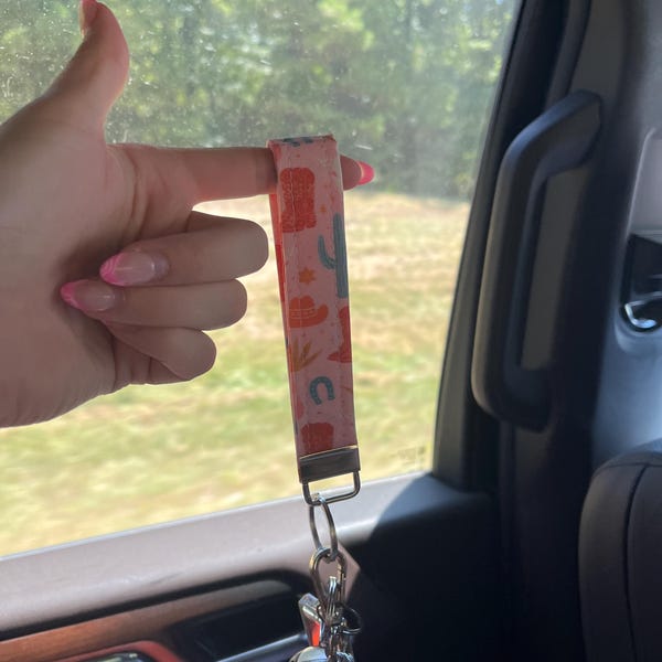 Fruit Picnic Key Fob Gingham Spring Wristlet Keychains - Etsy