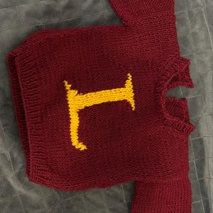 Knit Pattern: Baby and Toddler Personalized Initial Sweater
