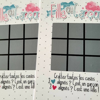 Cartes à Gratter Annonce Sexe Bébé - Lot De 4 Garçons, Cadeau Original Pour Révélation Grossesse - 7