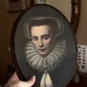 エリザベート・バートリの肖像画 - 血の伯爵夫人 - 木製壁掛けサイン