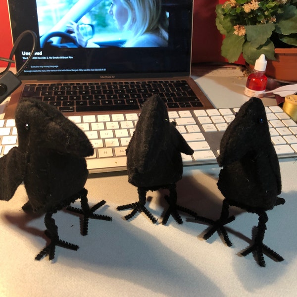 Nevermore Raven Felt Sewing Pattern Pdf Download - Etsy