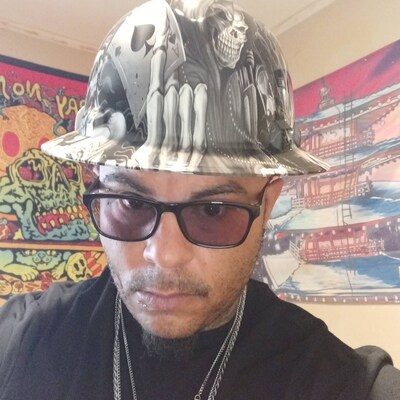 Custom Hydro-Dipped Hard Hat - OSHA Approved With Hell Raiser 312390 - Foto 11