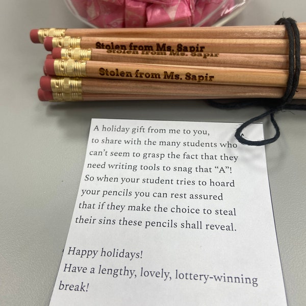 Personalized Laser Engraved Pencils | Back to School | School Supplies ...