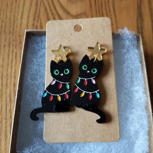 Snow Cat Earrings