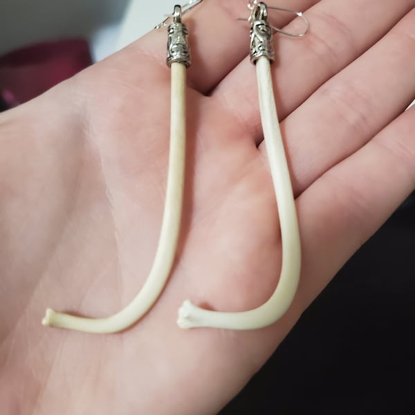 Raccoon Penis Bone Earrings Dangle Love Bone Baculum Animal Bone raccoon-penis-bone-earrings-dangle-love-bone-baculum-animal-bone