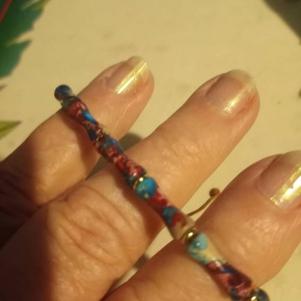 Handmade Heart Natural Gemstone Sea Sediment Healing Chakra Women Bracelet Gifts