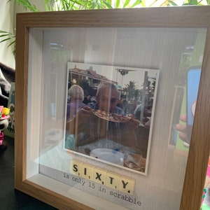 Personalisierte 60 Geburtstag Scrabble Fotorahmen Grosse 60 Etsy
