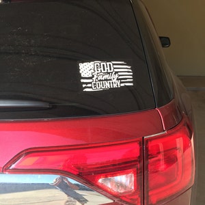 U.S. Flag Vertical With Bass Fish Truck Decal | Etsy