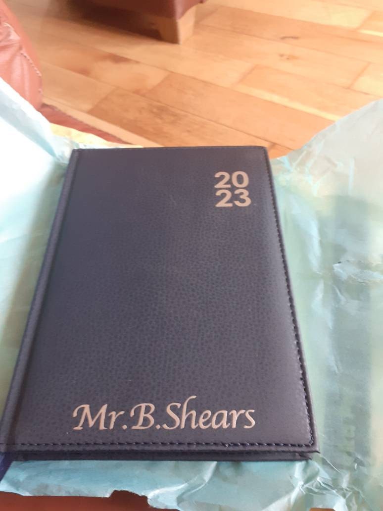 Diary 2025 luxury premium Personalised 2025 Diary,A5 diary, A5 page a day, week to view diary for him, gift for co-worker as a work diary