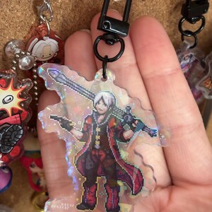 Devil May Cry Dante Vergil Vergil Chair Acrylic Charm Pixel Art