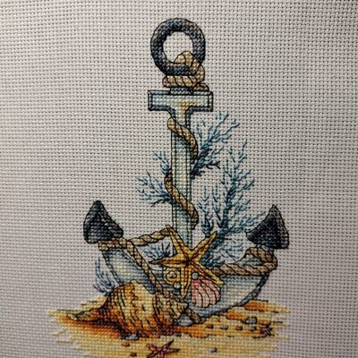 Nautical Anchor Cross Stitch Design, Ocean Treasures Cross Stitch ...