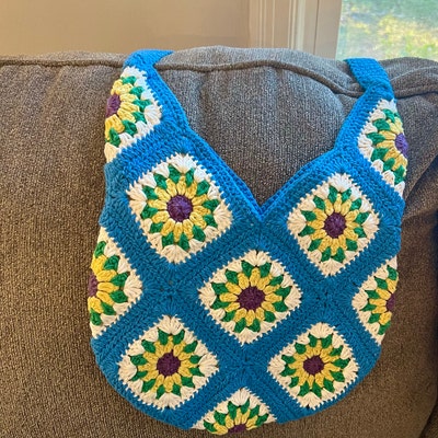 Crochet Bag Granny Square Bag Crochet Purse Crochet Tote - Etsy