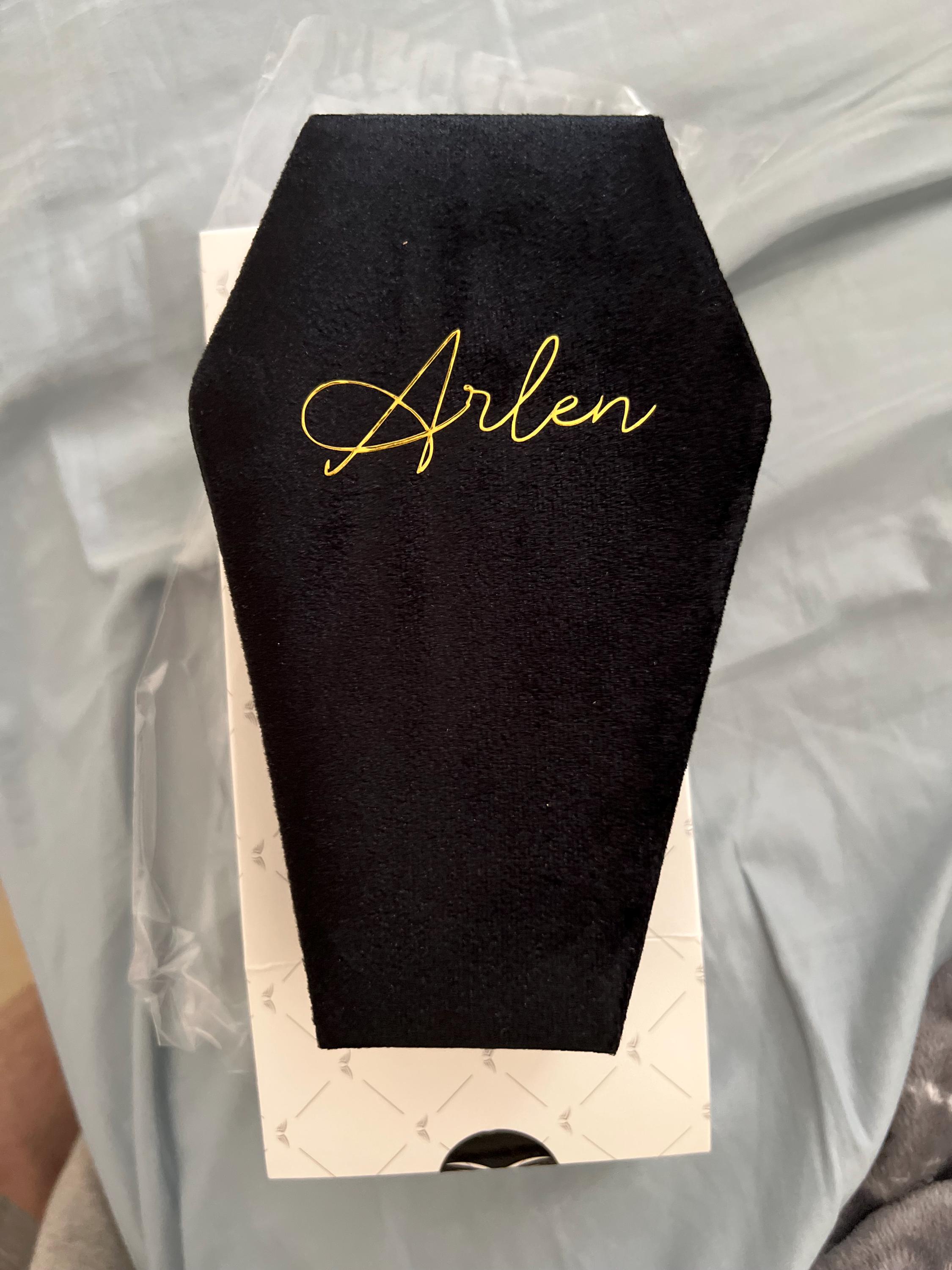 Handmade Personalized Coffin Jewelry Box- Gothic Bridesmaid Gifts Jewelry Box-Custom Halloween Jewelry Organizer Goth Gifts-Christmas Gifts