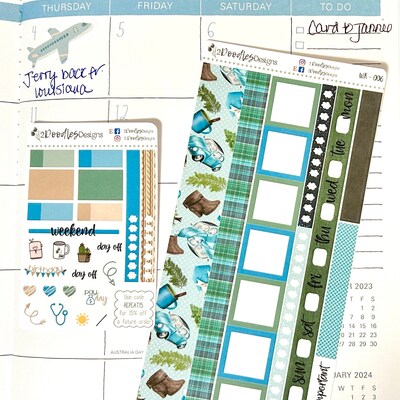 Daily Double Sticker Daily Habit Double Box Stickers Full Box Sticker Erin Condren Sticker ...