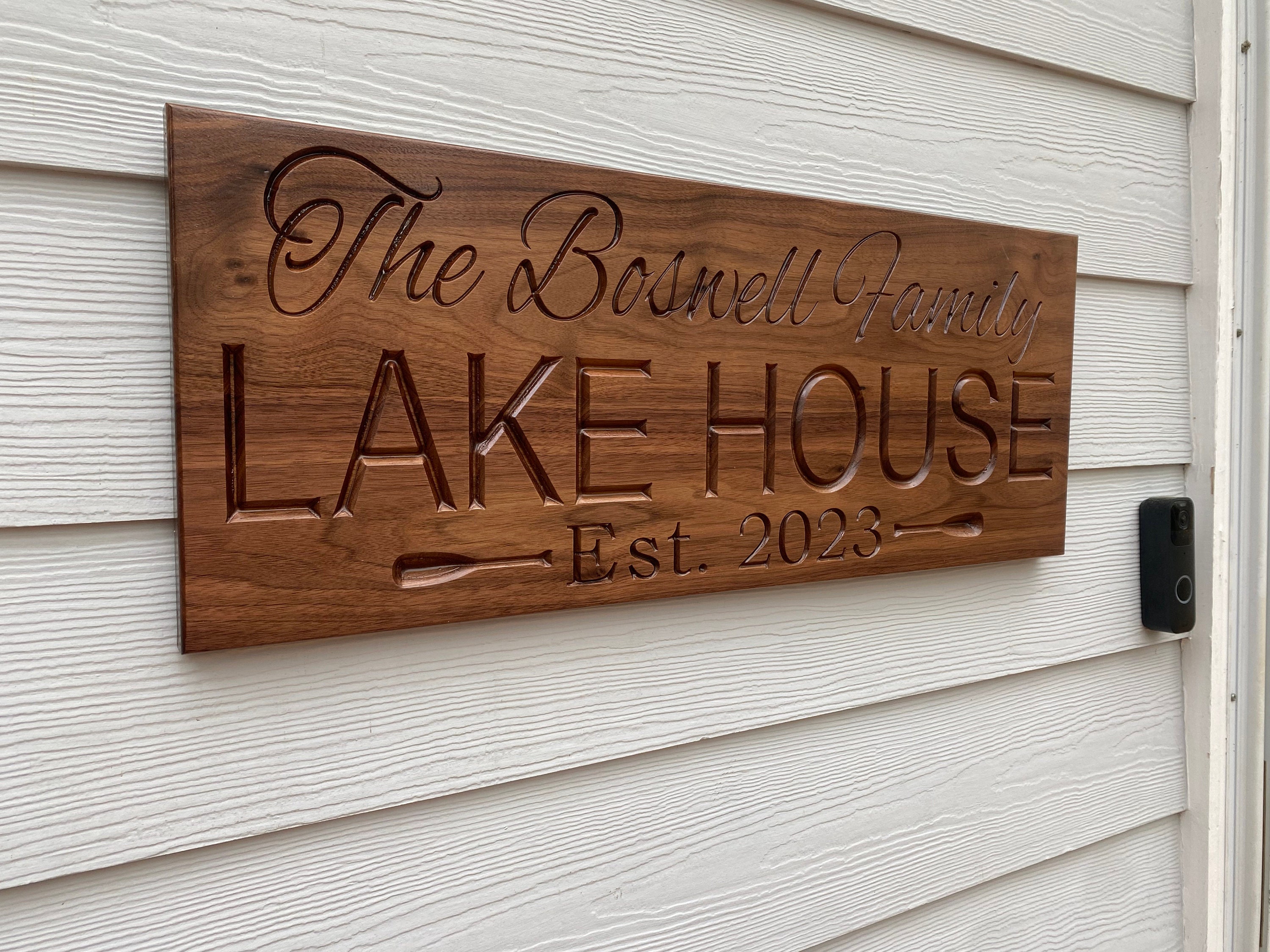 Custom Carved Wood Sign: Lake House, Cabin, Lodge Decor
