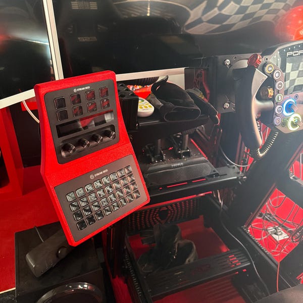 Stream Deck XL and Stream Deck Plus Combo Console Mount for Sim Racing ...