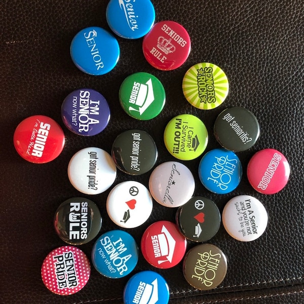 High School Senior Pride Set of 10 Buttons 1