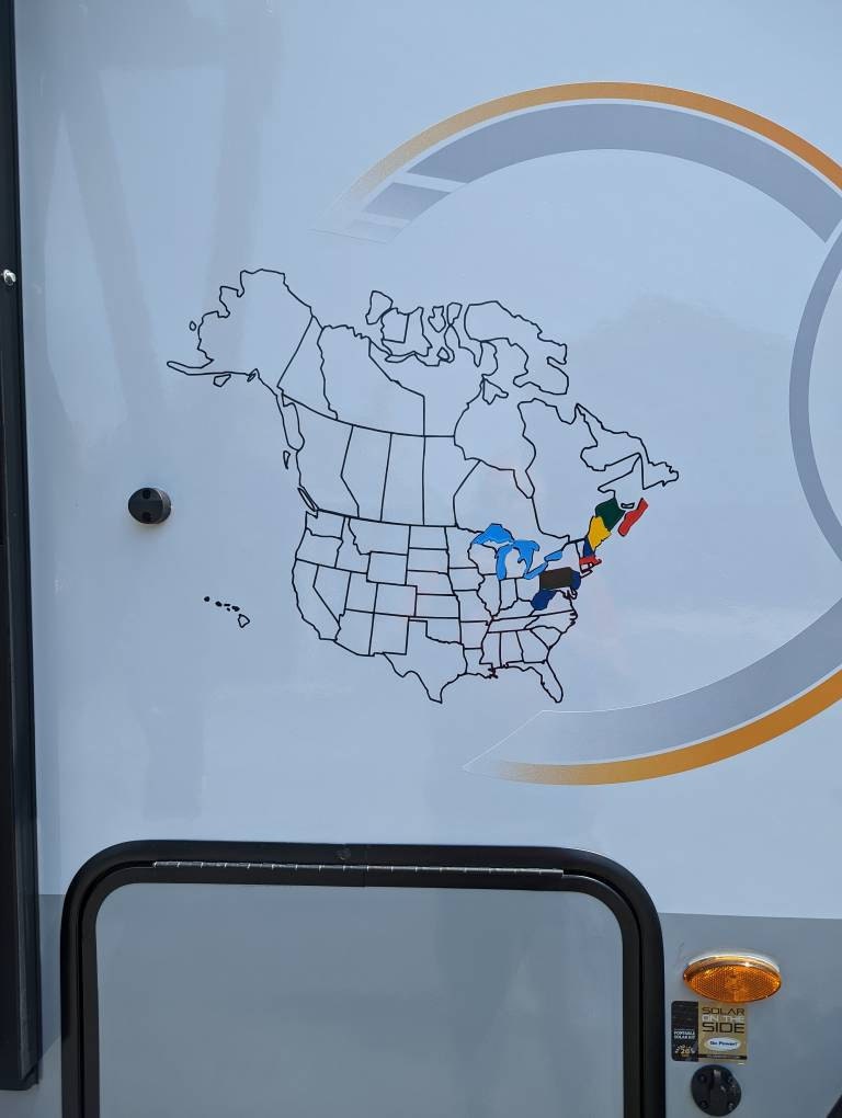 North America Decal Adventure Tracker - US Decal, Canada Decal, Mexico Decal, Camper Decal, Adventure Tracker, North America Map, Camping
