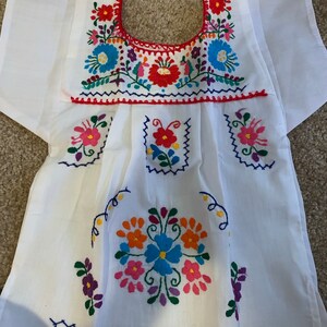 Hand Embroidered Puebla Dress Made in Mexico - Etsy