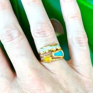 Customer photo from Erika, Raw Crystal Ring Mystery Box! 3 Ring Set
