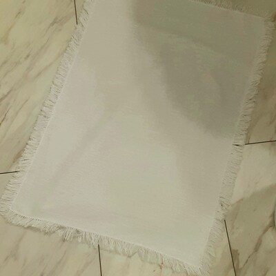 Handmade Linen Rug Rustic Linen Double-layered Rug Pure Linen Bath ...